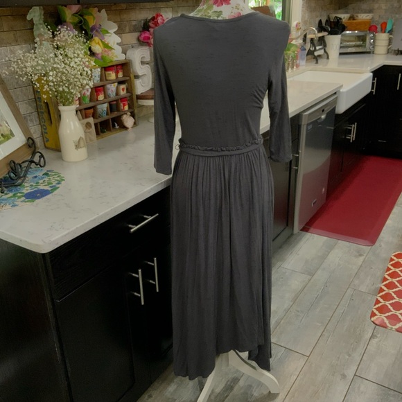 Matilda Jane Size Small Go West Maxi Dress 
Gray 3/4 Sleeve Knit New Without Tag - Picture 6 of 16